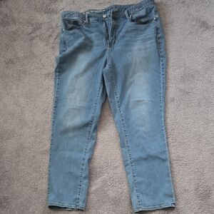 Talbots Women's Straight Leg Jeans in Light Blue, 18W